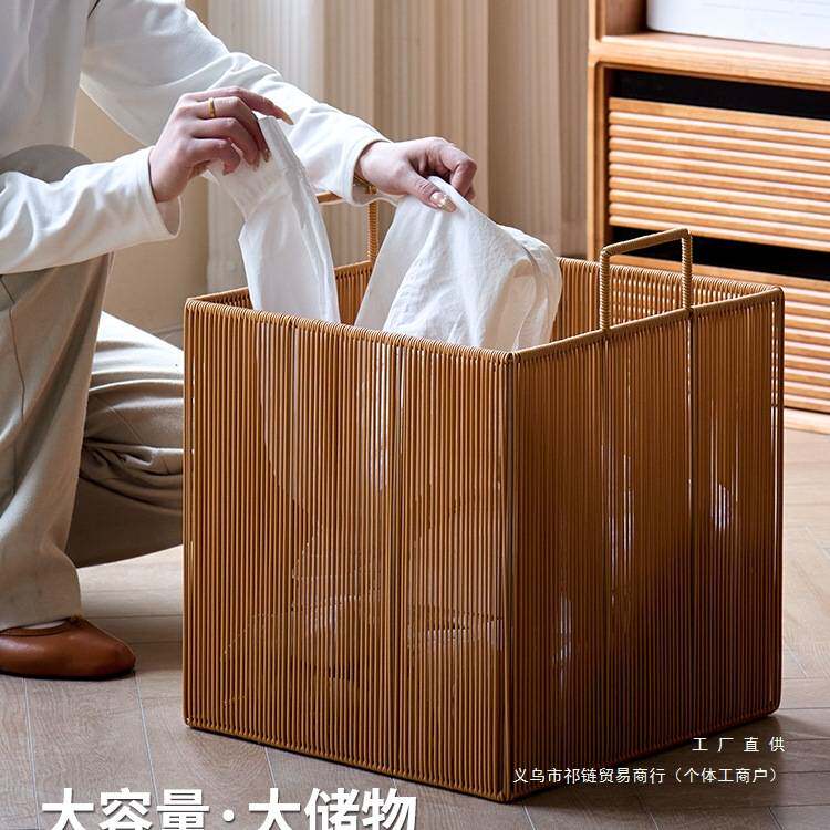 仿藤编脏衣篓高颜值卫生间装脏衣服收纳筐家用脏衣篮洗衣篮子篓子