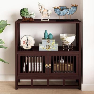 675断正柜边柜新中式置物架餐边柜厅玄关柜入户矮门柜非实木客隔