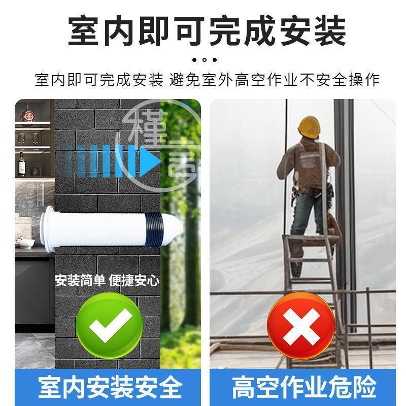 穿墙一体道壁壁挂式双挂双式向新家风换气排风扇静音无管用卧室新