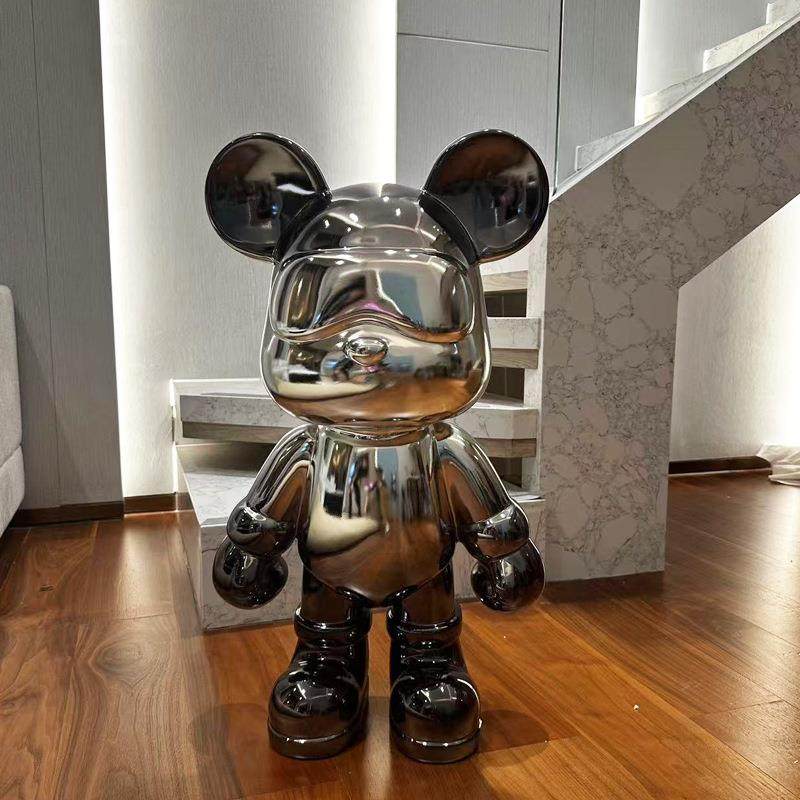 网红卡通轻奢电HMB镀酷熊装存饰品酷家视居客厅电柜创意钱罐落地,家居饰品,落地摆件,淘宝优惠券,粉丝福利购,淘宝优惠卷