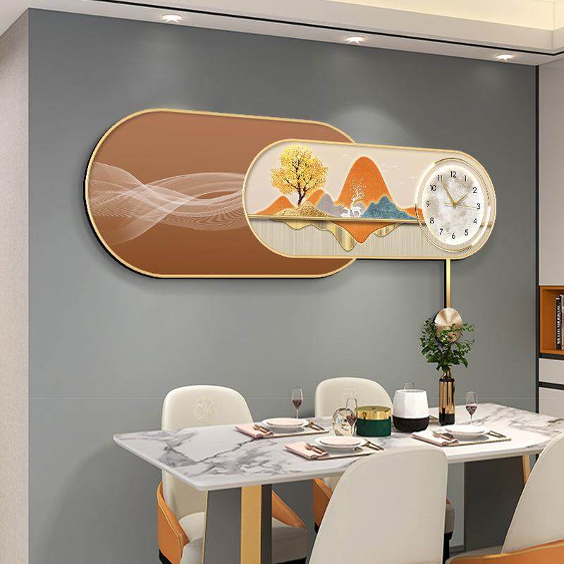 现代约餐装饰画钟表饭厅挂画挂墙钟轻奢墙简面壁画大xw3115x厅气,家居饰品,现代装饰画,淘宝优惠券,粉丝福利购,淘宝优惠卷