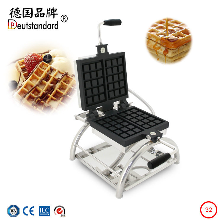 格子饼翻转大格子烘烤华夫饼电饼档两片方形格子饼小吃烘烤设备