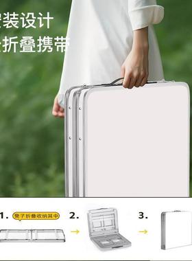 折叠桌子户外夜野市摆摊桌子可折叠便RJU携式露营餐桌椅桌地外摊