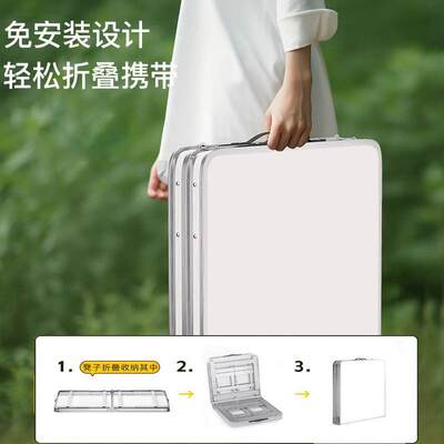 折叠桌子户外夜野市摆摊桌子可折叠便RJU携式露营餐桌椅桌地外摊