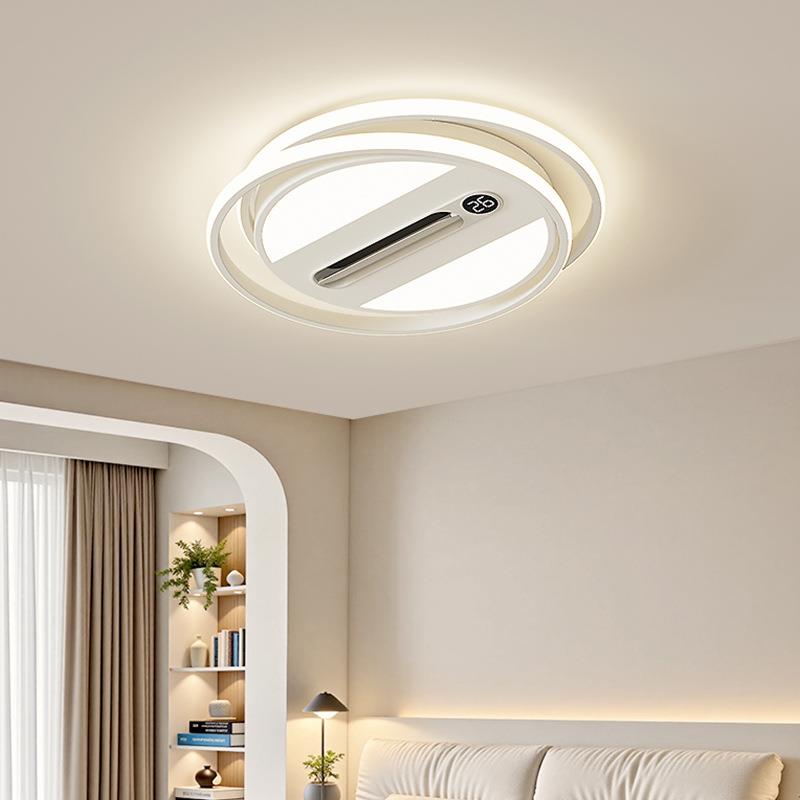 叶客厅风扇灯2025年新无款数显静主音家用一体72全屋灯具卧吸顶室