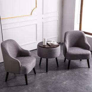 7创意实木阳台桌椅W轻三件套酒店洽客厅茶几布艺谈桌椅组合2003 1休闲奢