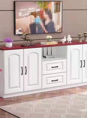 DJN约实木电视柜边现代简客厅高型柜小户白色储物柜收纳柜子地柜