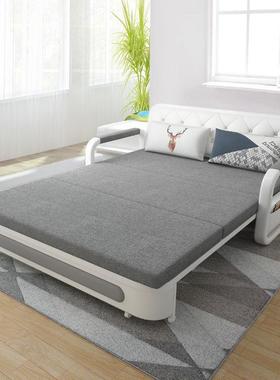 小户型多功能可111折叠沙发简床储物收布纳约现代乳胶两双用人艺客厅