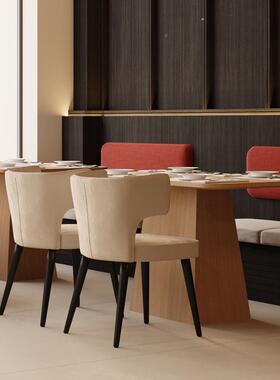 2店FPO西餐厅网酒红实木餐桌椅组合025餐桌自助高餐端饭店商用厅