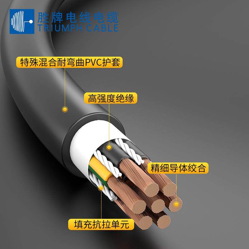高5胜牌柔拖折UL2587链线UL287无屏蔽多芯0.5平方耐弯1500万次电