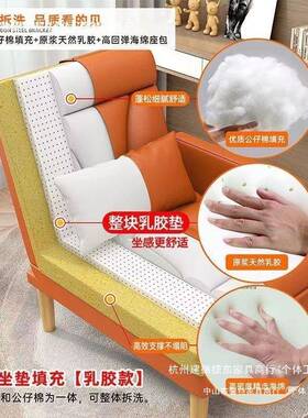 人沙发可躺可MYP坐家用卧客厅发室阳台办公室午睡休闲懒两用沙美