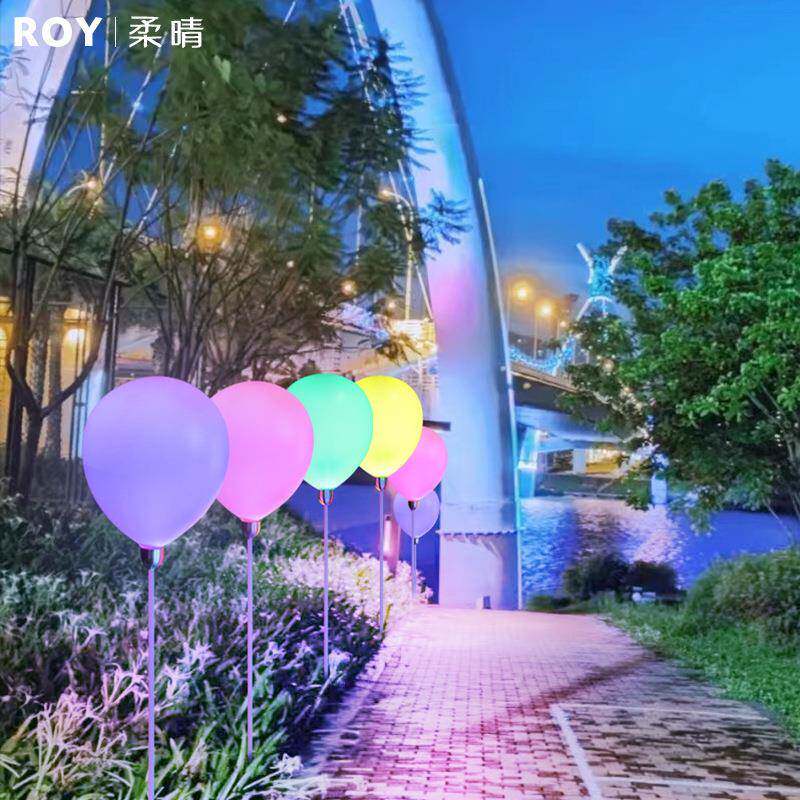 LED发光气球灯网景红rq-5124户外防水装饰灯街道场公园亮化泡泡广
