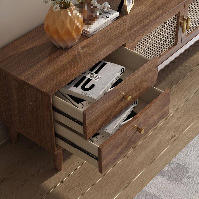 新款复古古实木电中视柜客厅用户型2家024新电视柜TB款茶几组合收