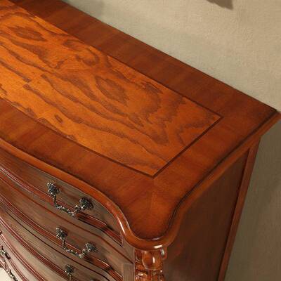 美式实木六斗柜客多层储物柜抽欧式复古卧室厅柜收纳五BV66101-斗