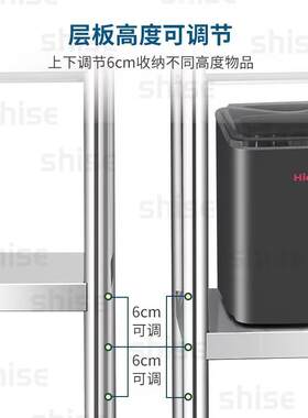 304厨不锈钢多夹缝置物架落加地式层房长宽高微波炉烤箱收纳架子