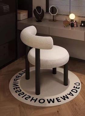 红化妆凳间GGM卧网室现代简梳妆凳椅子梳妆台衣帽化约妆椅美甲椅