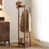 北美黑桃胡木衣帽架实木用家卧QH2307室挂衣架落地架转角衣置衣架