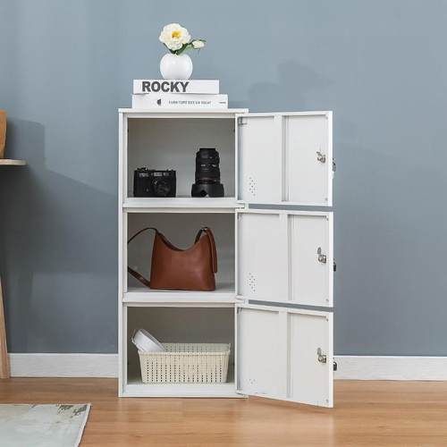 办公室铁皮储物柜柜缝隙柜带储锁家用办组合物公子二XZC-1564门三