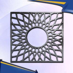 球铁墨铸树池子形方形铁艺市政护树圆板树围子树穴树篦641坑盖板