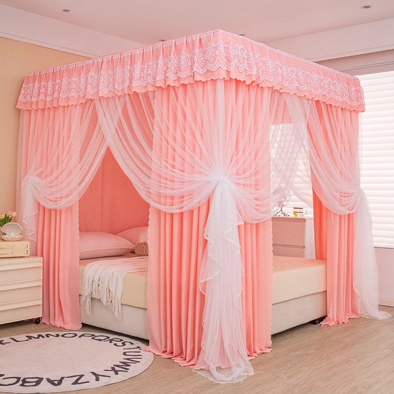 新款公主风挡风床幔防寒保暖全包围床帘遮光三开门防尘顶罩蚊帐,床上用品,床幔,淘宝优惠券,粉丝福利购,淘宝优惠卷