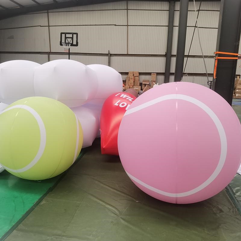 户外超大pvc网球气模教具充气玩具巨型充气网球定制网球气模模型