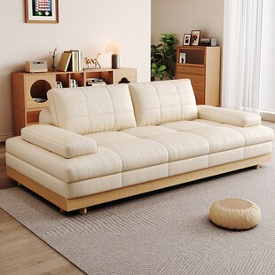 实木榻榻米沙发床2025新款小户型多功能客厅书房折叠伸缩两用一体