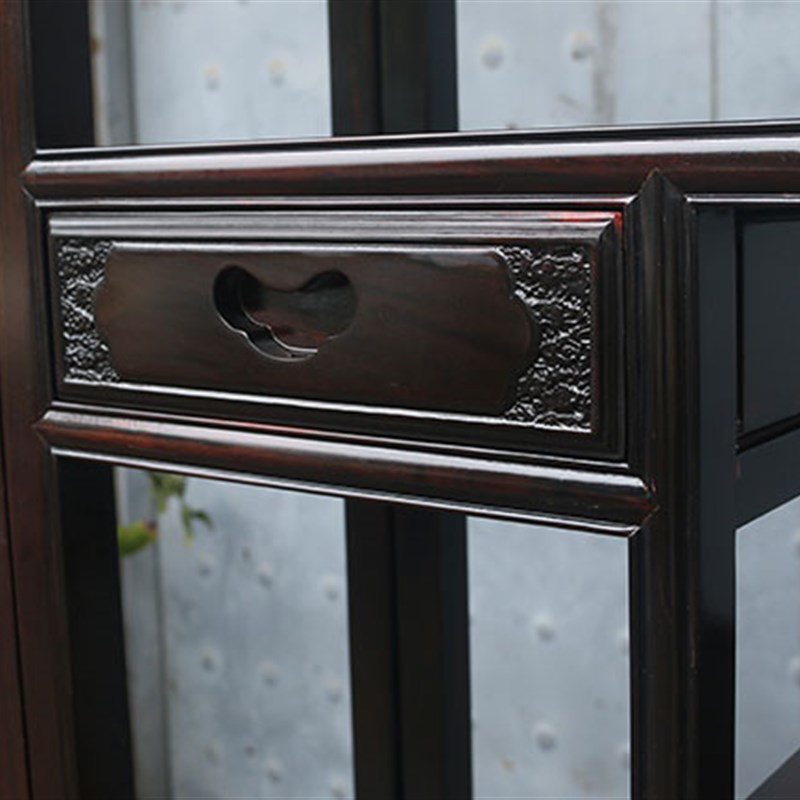 老挝大红酸枝博古架 交趾黄檀置物架 红木家具 榫卯结构无粉补