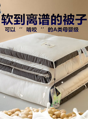 A类母婴级抗菌大豆被子被芯9斤加厚保暖冬被春秋被棉被双人单被心