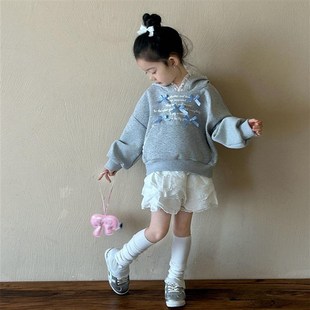 儿童装 春装 韩系洋气两件套女宝宝春秋套裙 2025新款 女童卫衣裙套装