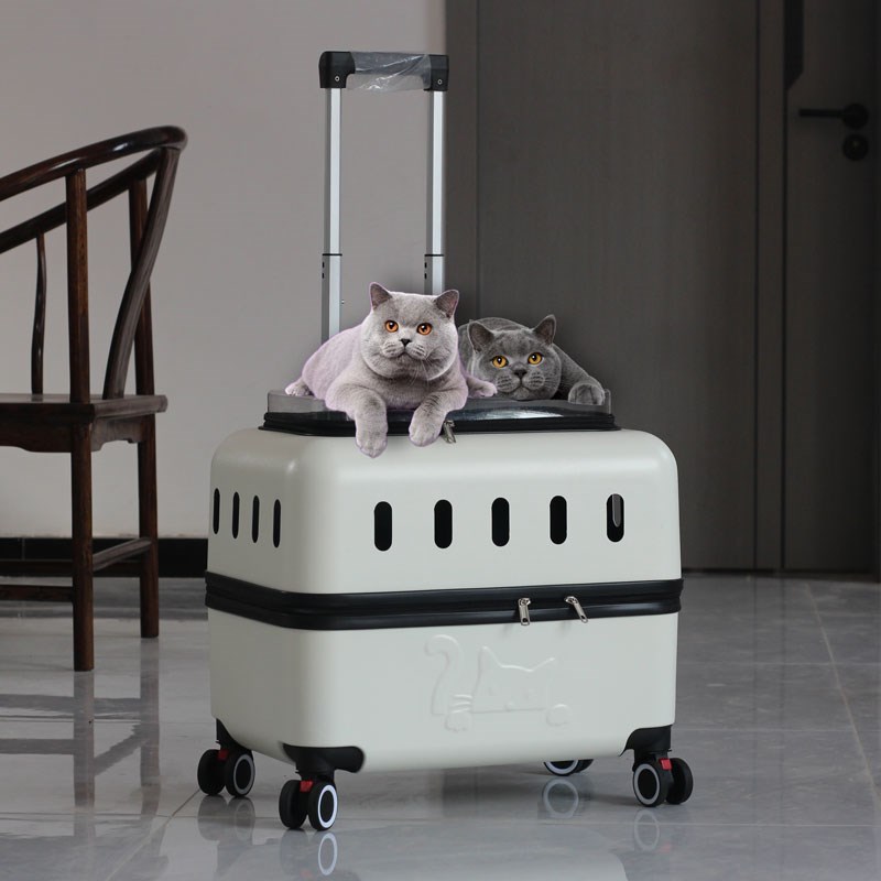大容量猫包宠物拉杆箱猫包外出便携猫咪背包狗行李箱猫箱宠物推车
