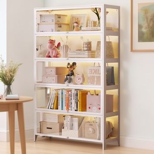 手办展示柜玻璃门痛柜防尘模型摆件陈列柜铁皮储物柜钢制收纳柜子