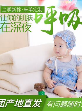 新疆长绒棉花被加厚被芯棉絮棉胎冬被双人床被子加厚保暖12斤定制