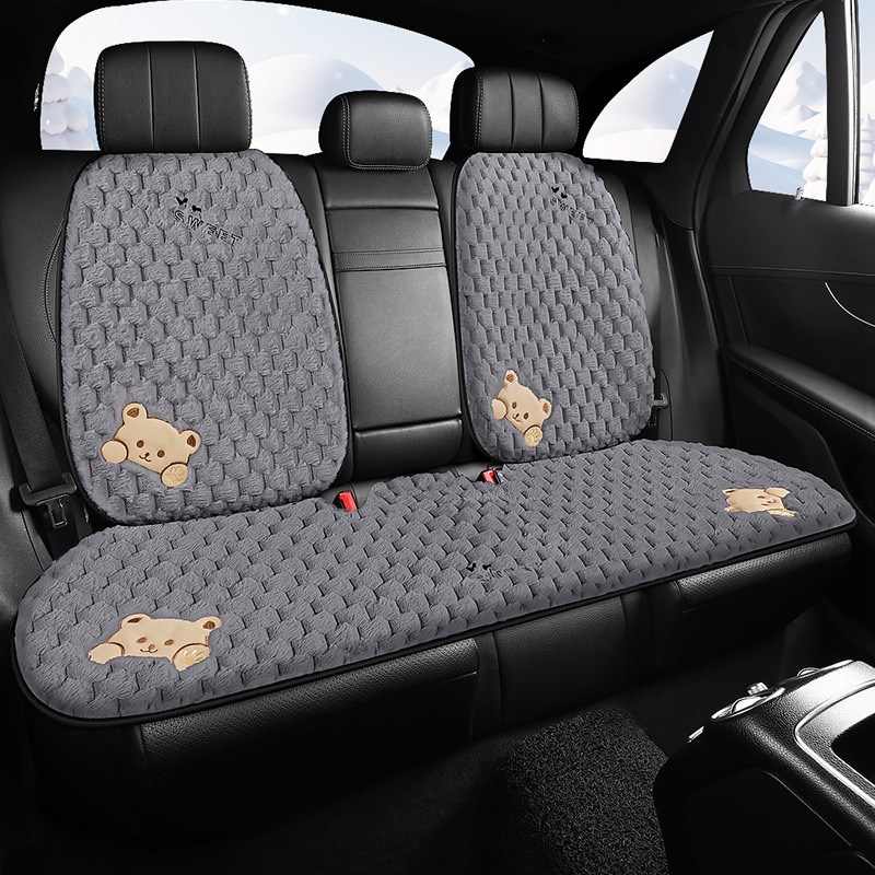 2024款冬季汽车坐垫毛绒保暖座垫冬天加绒座套轻奢高级感三件套