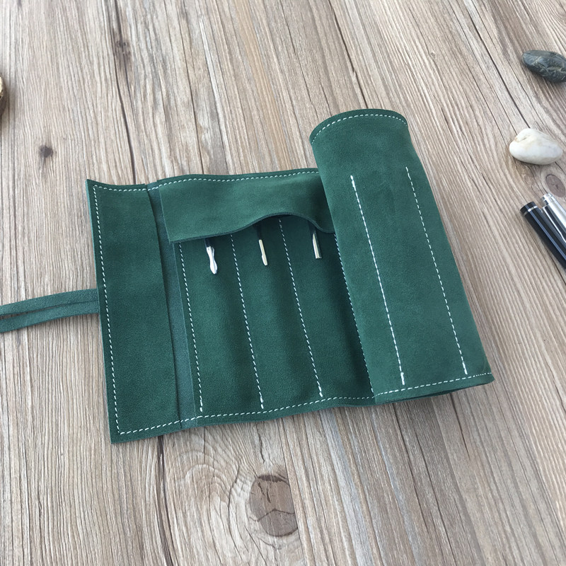 12支大容量真皮笔袋简约牛皮笔帘手工复古钢笔文具收纳保护套女生,文具电教/文化用品/商务用品,笔袋,淘宝优惠券,粉丝福利购,淘宝优惠卷