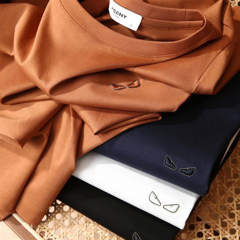 天花板级!液氨丝光匹马棉!亲肤透气!夏季男高端休闲短袖T恤衫