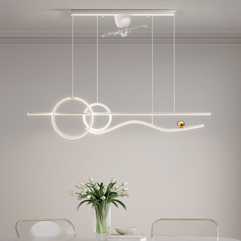 吊灯餐厅灯现代简约网红风扇一体灯实用灯具直流变频节能LED灯具