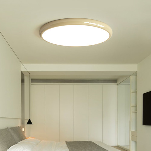 奶油风高级感镜面烤漆卧室灯吸顶灯极简超薄房间灯全光谱护眼书房