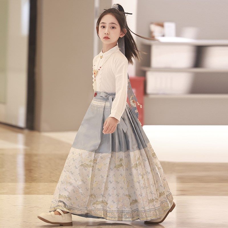 马面裙女童套装春秋款中国风汉服儿童唐装小女孩2024新款古装裙子,童装/婴儿装/亲子装,唐装,淘宝优惠券,粉丝福利购,淘宝优惠卷