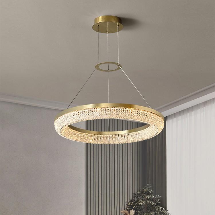 新款简约轻奢水晶吊灯客厅现代高档LED灯饰大厅高颜值创意灯具