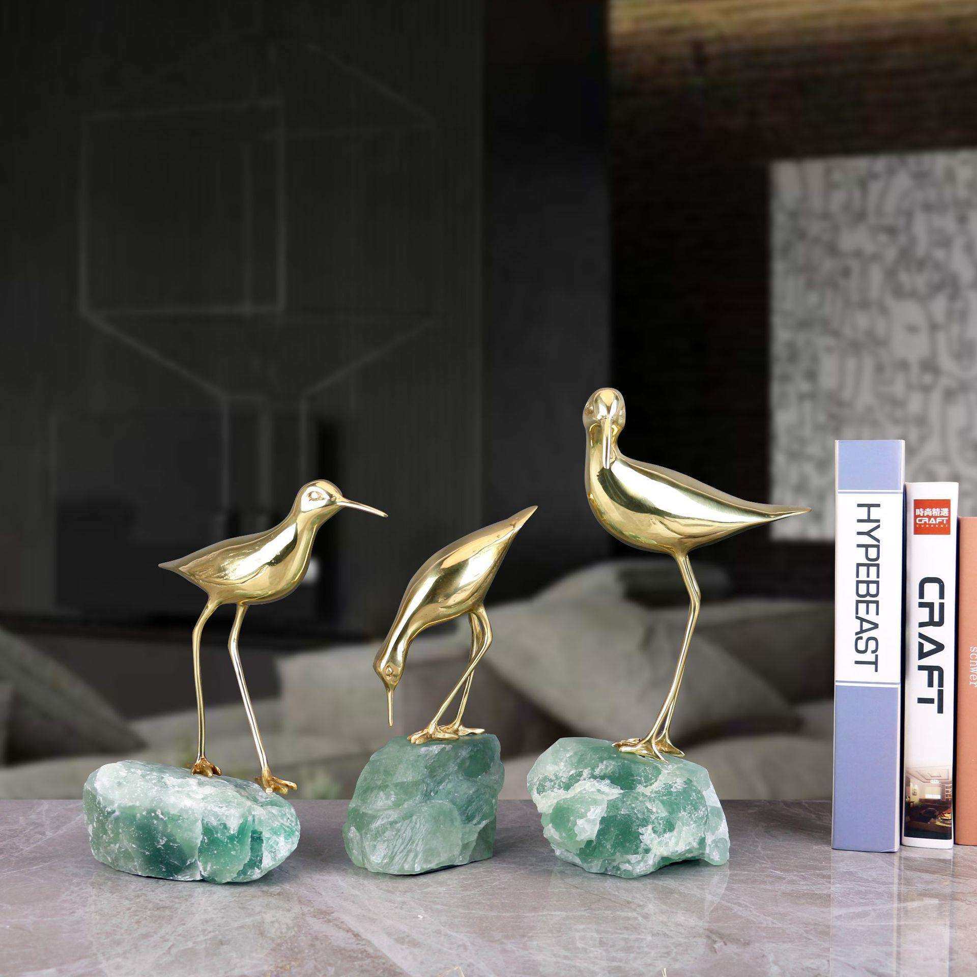 新中式铜鸟天然石底座摆件轻奢高档客厅玄关电视柜家居装饰品,玩具/童车/益智/积木/模型,毛绒/玩偶/公仔/布艺类玩具,淘宝优惠券,粉丝福利购,淘宝优惠卷