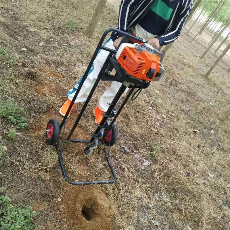 汽油地钻挖坑机单人农用施肥果园种植打桩栽树机打洞机