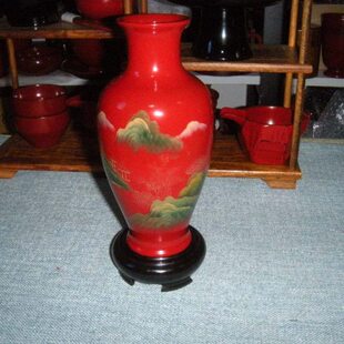 福州木胎漆器花瓶高20cm*9cm