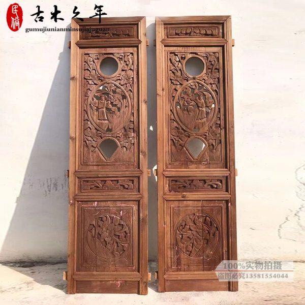 老花板木雕老花窗手工雕刻挂屏雕花镂空花板中国风软装浮雕花板