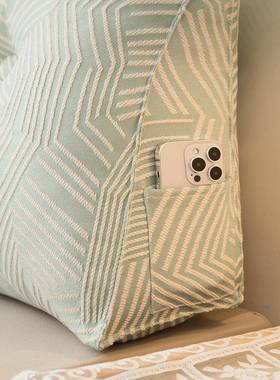 棉麻三角床头靠靠背靠枕垫床头软包腰榻榻米靠垫发KX-28622靠护枕