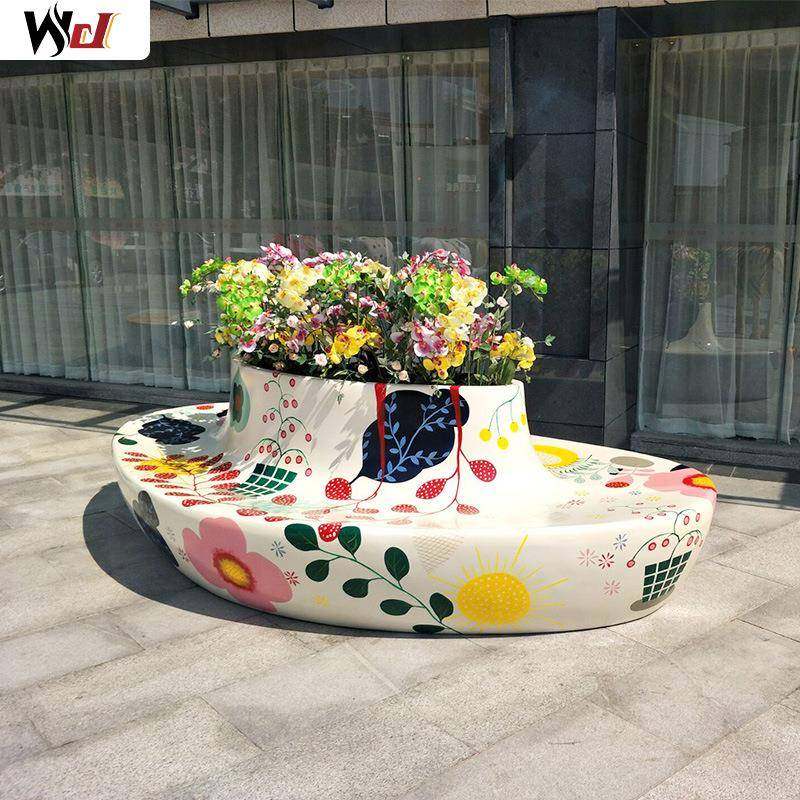 玻意璃钢花盆凳创场休闲FPC017椅影院休息区椅室内座外装饰美商陈,商业/办公家具,等候椅系列,淘宝优惠券,粉丝福利购,淘宝优惠卷