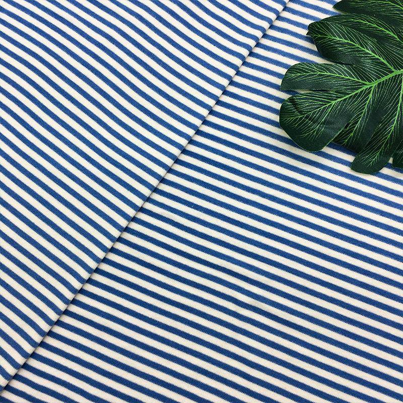 德绒条纹面料280g克HMH织亲肤保暖舒布适横彩条料德绒针现货