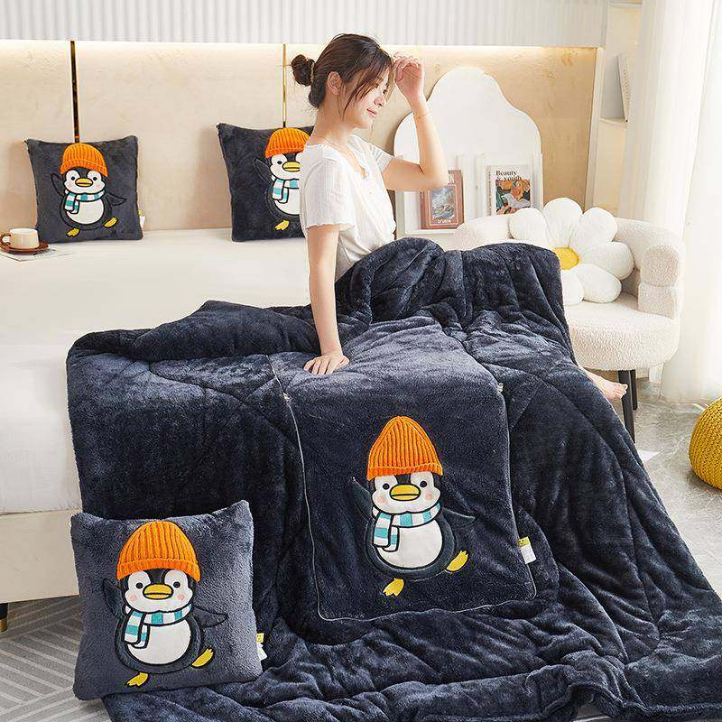 加多功能抱枕被子两M-230821用长毛绒毯子靠垫汽靠枕被折叠车载午,居家布艺,抱枕被,淘宝优惠券,粉丝福利购,淘宝优惠卷