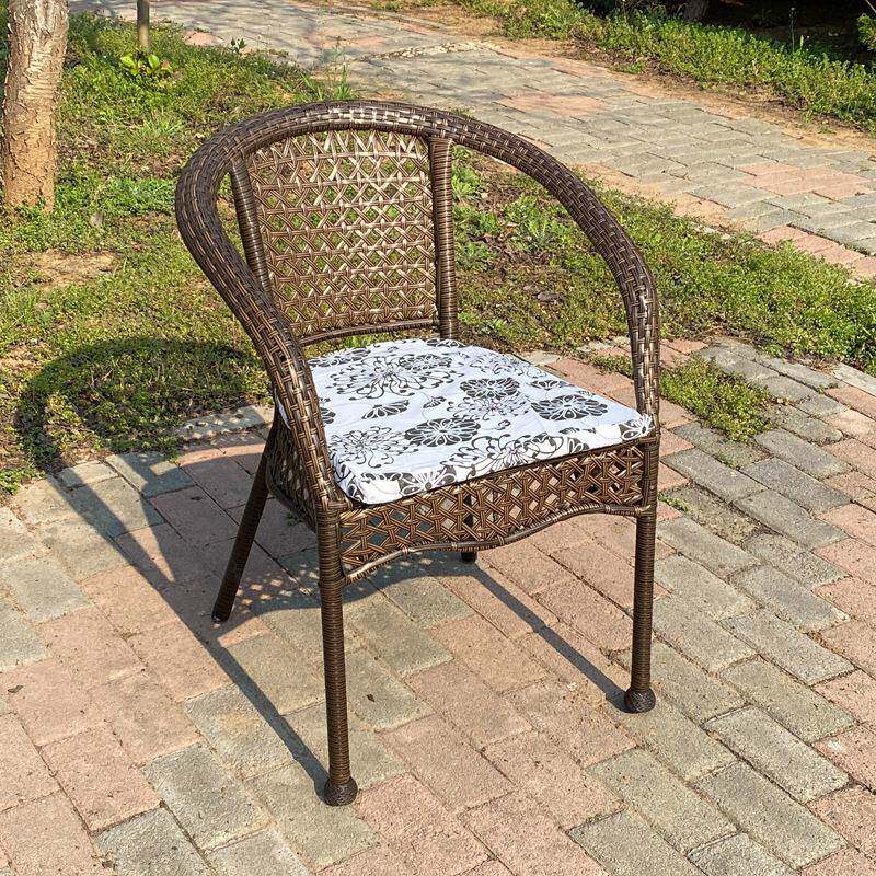 靠椅子藤虎头椅单公椅藤编椅凳子休背椅办椅工艺闲手工编织办公椅