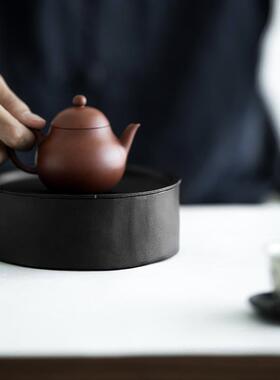 日式小铁17272艺壶承台茶盘干茶储泡台淋壶水壶托养壶垫建水茶具