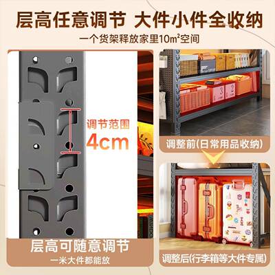 家用储货架置物多层落地JYHJ-01收纳市架仓库阳台物架商用超快递